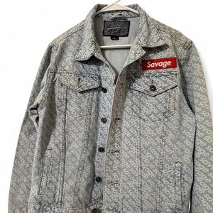 Brooklyn Cloth Blue Patterned Denim Jacket